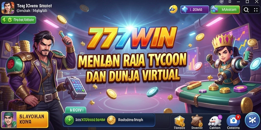 Tampilan gameplay yang mendebarkan di 777WIN, menampilkan manajemen bisnis yang intens.