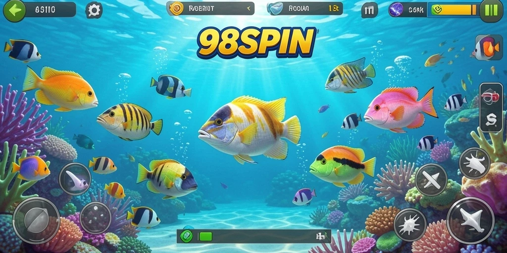 Tampilan menarik dari gameplay Tembak Ikan di 98SPIN.
