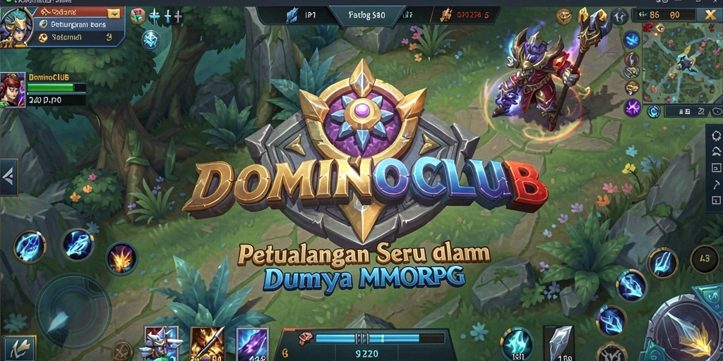 Tampilan gameplay menakjubkan di DOMINOCLUB dengan pertempuran intens.