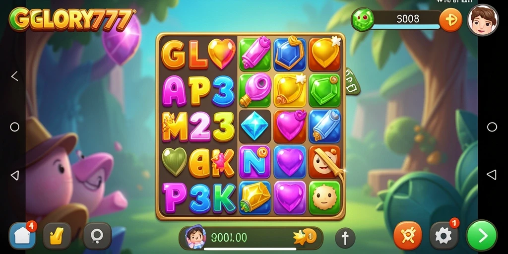 Gameplay seru dari GLORY777 yang penuh warna dan tantangan.