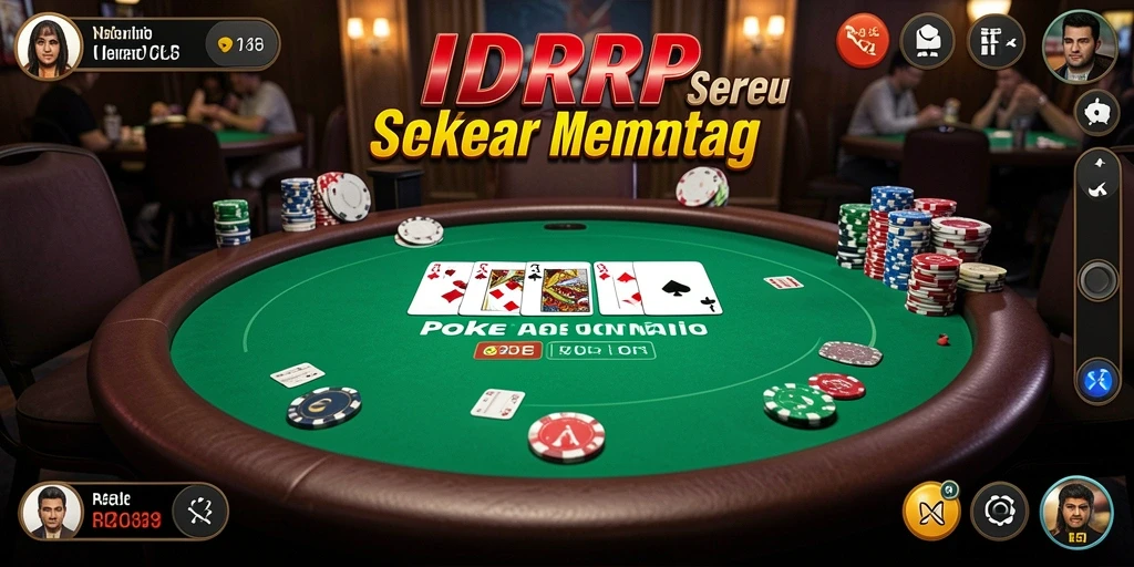 Gameplay seru IDRRP yang menampilkan aksi poker intens.