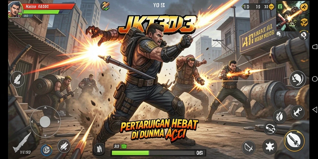 Screenshot JKT303 menampilkan aksi pertarungan yang mendebarkan.