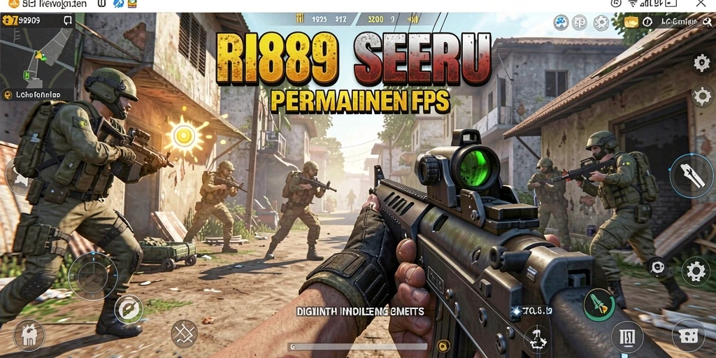 Tampilan gameplay menegangkan dan grafis memukau dalam game FPS RI889.