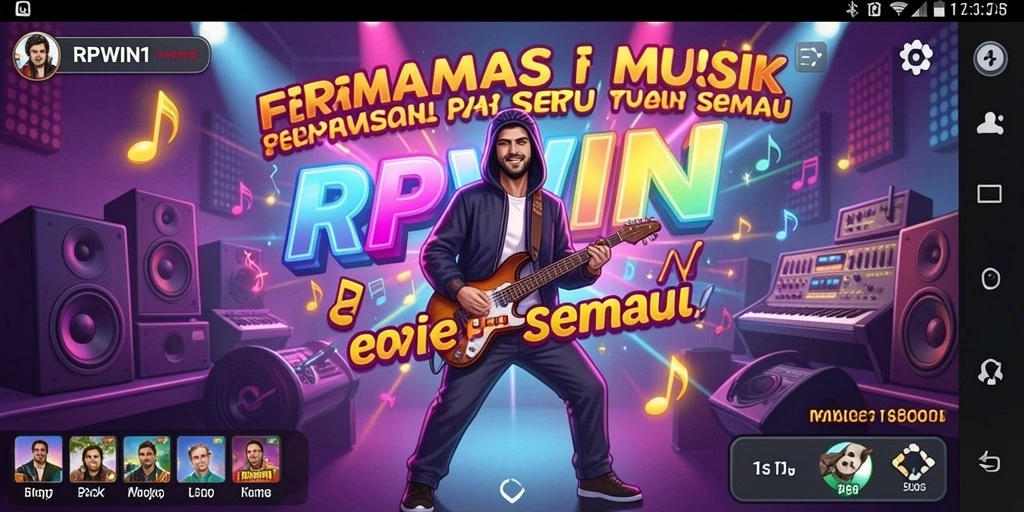Tampilan gameplay RPWIN1 yang penuh warna dan menarik.