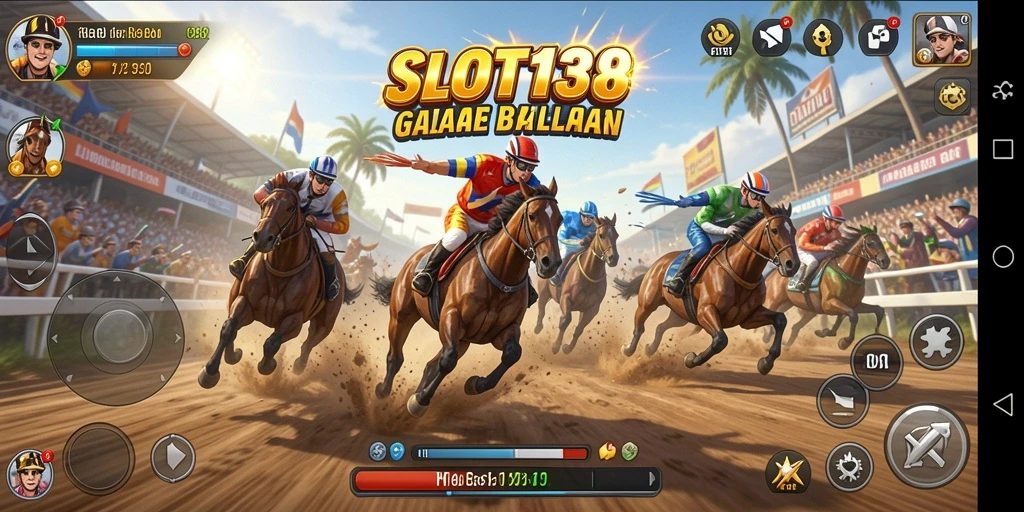 Tampilan utama SLOT138 menampilkan aksi balapan yang mendebarkan di lintasan.